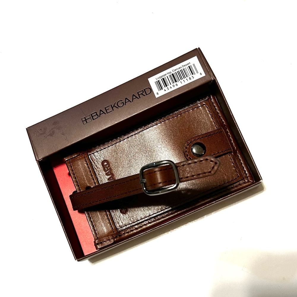 New Baekgaard Brown Luggage Tag called Canvas Desert. - Picture 8 of 8